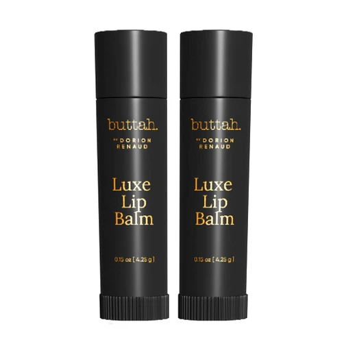 Buttah. by Dorion Renaud Buttah Skin by Dorion Renaud Luminating & Nourishing Lip Balm .15oz [2 Pack] - for Healthy Looking Lips - Shea Butter - Naturally Based Skin Care - Black-Owned Skincare