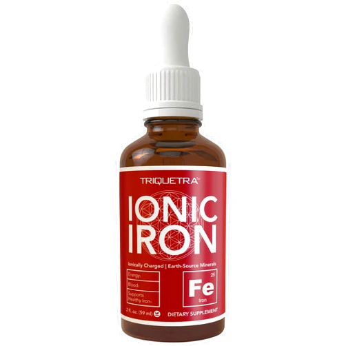 Triquetra Health Ionic Liquid Iron Supplement (236 Servings) – Highest Absorption Rate Allows for Smaller Dose & Less Stomach Issues - Non-Flavored, Vegan, Ionically Charged, Earth-Sourced Minerals