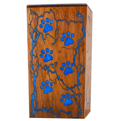 RED PHOENIX CRAFT Epoxy Resin Wooden Urns for Pet Ashes Cremation Urns for PEt Ashes Adult Male Female Urns for Ashes Adult Male Large Burial Urn Box (Small(8x4.75) 115 Cu/in), UM-SWU-583