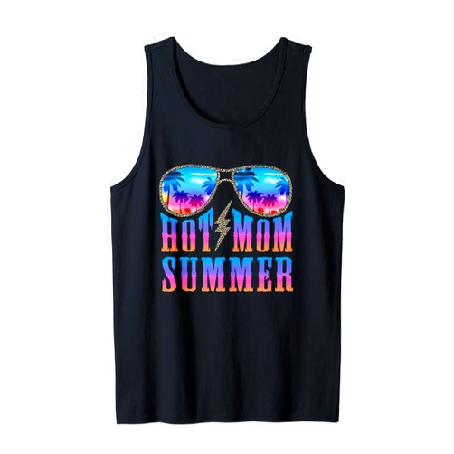 Giichi Hot Mom Summer Cheetah Print Summer Beach Sunglasses Tank Top
