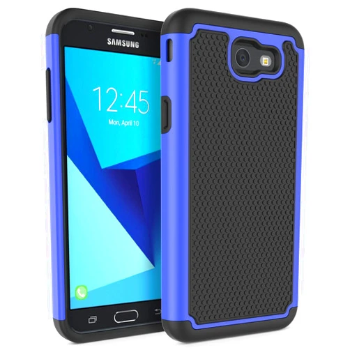 SYONER Shockproof Phone Case Cover for Samsung Galaxy J7 V 2017 (1st Gen)/ Galaxy J7 2017 / Galaxy J7 Prime/Galaxy J7 Perx/Galaxy J7 Sky Pro/Galaxy Halo[Blue]