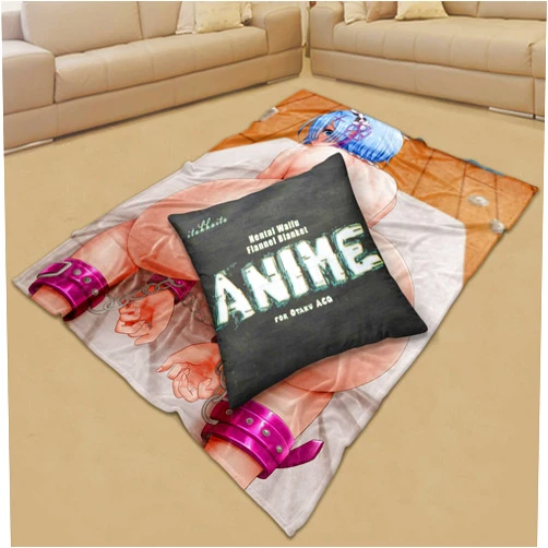 Itakkaito Sexy Girl Rem Hentai Anime Blankets, Lewd Waifu Huge Ass Butt Oppai Soft Warmer Throw Blankets for All Season, Lightweight Microfiber Flannel Blanket for Home Bed, Sofa & Dorm, 40x50inch