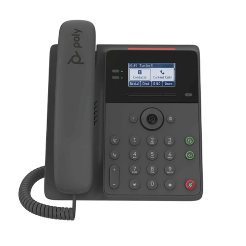 Plantronics Poly - Edge B20 IP Desk Phone, PoE (Polycom) - Open SIP - Connect to 8 Lines, Contacts - Acoustic Fence Technology - RJ9 and 3.5mm Headset Ports – Illuminated Keys Where You Need Them (Renewed)