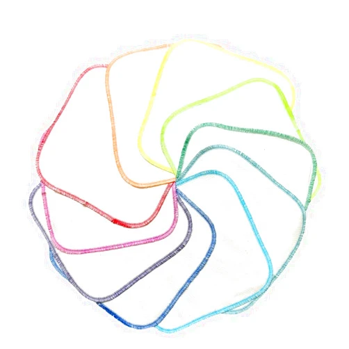 Gina's Soft Cloth Shop 2 Ply Organic Birdseye Washable Baby Wipes 8x8 Inches Set of 20 Rainbow Assortment- Proudly Made in the USA!