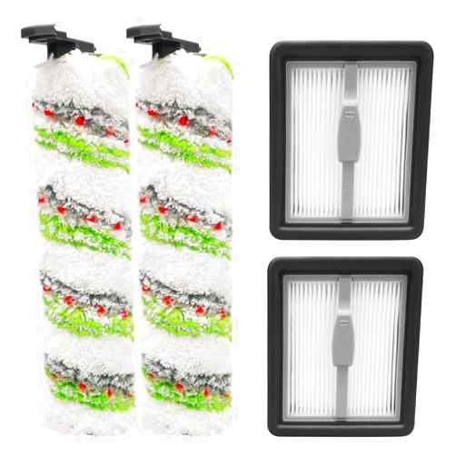 Herosky 2 Brush Roller 2 Hepa Filter for Bissell CrossWave X7 Pet Pro 3011 3055 Multi-Surface All in One Wet-Dry Vacuum