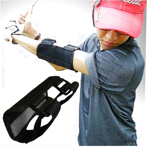 TMISHION Swing Training Aids Straight Exercises Elbow Support Brace Trainer Alarm Corrector Beginner Wrist Hinge Swing Trainer Training Aids Smooth Swing Correction Tool for Golf Beginners