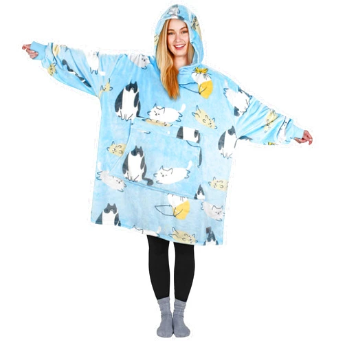 Catalonia Oversized Blanket Hoodie Sweatshirt, Fleece Pullover with Large Front Pocket, for Adults Men Women