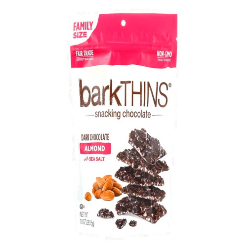 BarkTHINS Bark Thins Snacking Dark Chocolate, Almond with Sea Salt, 9 Count