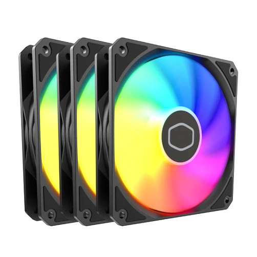 Cooler Master MF120 Lite Case|Liquid Cooler|Air Cooler 3-Pack Fan, 120mm aRGB Lighting, aRGB Splitter, Dynamic PWM 1,750 RPM, Air Balance Blades, Hybrid | PBT Frame