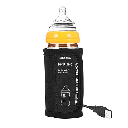 ONEVER Portable Bottle Warmer for Travel, Car Baby Bottle Warmer USB Portable Travel Bottle Warmer for Breastmilk Constant Temperature Feeding Bottle Portable Baby Bottle Warmer Insulation