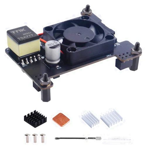 GeeekPi Isolated PoE HAT for Raspberry Pi 4, Support IEEE 802.3af or 802.3at PoE Standard,with Cooling Fan 30x30x7mm for Raspberry Pi 4 Model B / 3B+ 3B Plus