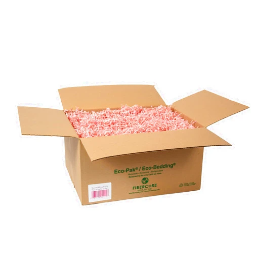 ECO BEDDING 99% Dust Free Paper Bedding for Small Pets and Birds, Pink Bulk Box, 250 L