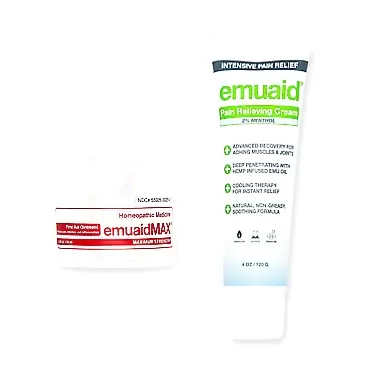 emuaid EMUAIDMAX Neuropathy Relief Bundle - EMUAIDMAX Maximum Strength 2oz Pain Relieving Cream 5oz