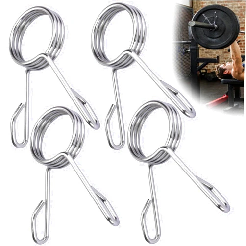 AccEncyc Spring Clip Collars 2 Inch Olympic Barbell Clamps Dumbbell Clips Weight Bar Clips for Weightlifting, Powerlifting, Strength Training