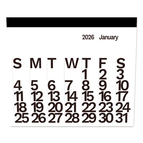 The Wall Calendar by Chrio The Wall Calendar Year 2026 - Black/White- Giant Wall Calendar 48