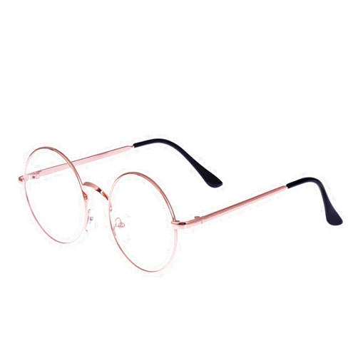 LOVEF Large Oversized Metal Frame Clear Lens Round Circle Vintage Eye Glasses 5.4 * 2inch