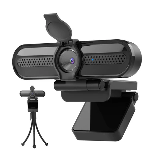 SAYLAS 2K Webcam, FHD Streaming Camera with 2K/30fps, 1080P/60fps, Autofocus, Dual Noise-Cancelling Microphones, Privacy Cover and Tripod, for Computer/Zoom/Skype/Teams/Laptop/MacBook/Windows