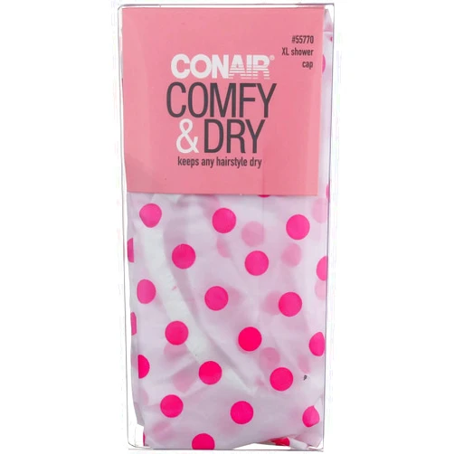 Conair Printed XL Shower Cap, Keeps Hair Dry