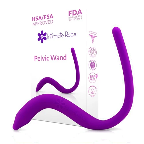 Intimate Rose IntimateRose Pelvic Wand, Pelvic Floor Muscle Trigger Point Massager, Perineal Massage Tool for Pelvic Physical Therapy & Pain Relief, BPA-Free, Latex-Free, Standard