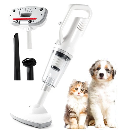 iPettie Cordless Pet Hair Vacuum 12000 PA Powerful Suction with LED Light, 4 Different Nozzles, Cat Hair or Dog Hair Vacuum for Shedding, Portable Handheld Vacuum for Pet Hair