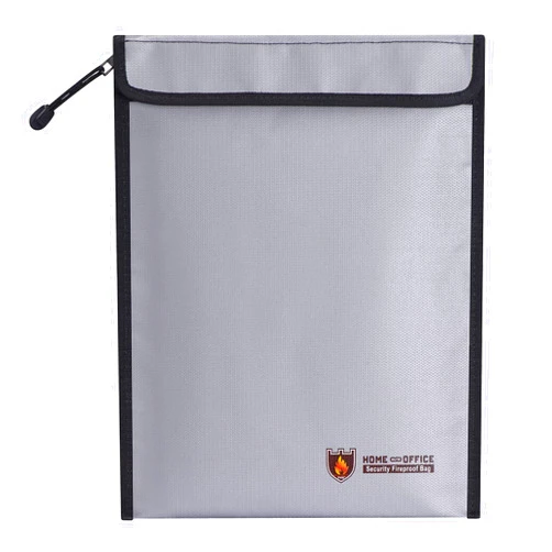 Ocatoma Fireproof Document Bag (2000℉),15”x11” Waterproof and Fireproof Money Bag with Zipper,Fireproof Safe Storage Pouch for Cash,Jewelry,Passport,A4 Legal Documents,Tablet and Valuables