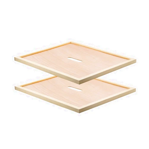 Widiso 2pcs Bee Hive Inner Cover 10 Frame Feeder,Beekeeping Bee Hive 10-Frame Ventilated Inner Cover,Beehive Ventilated Inner Cover, Insulation Ventilation Inner Cover for Beekeeping Tool