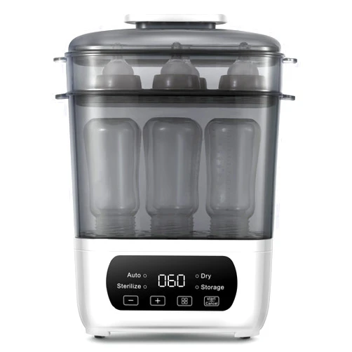 AMZBABYCHEF Baby Bottle Ste-rilizer and Dryer, Electric Steam Ste-rilizer and Dryer for Baby Bottles, 4-in-1 Bottle San-itizer and Dryer, Universal Fit for All Bottles, LED Touch Screen, Auto Shut-Off