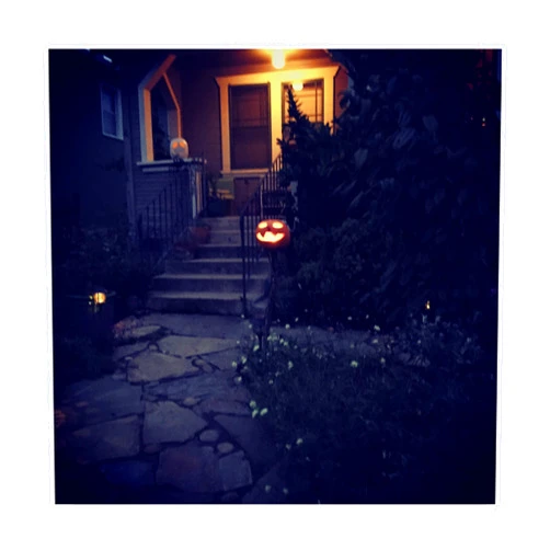 Trademark Fine Art Halloween Entryway by Lance Kuehne, 35x35-Inch