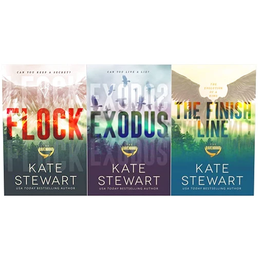 The Ravenhood 3 book Collections Flock, Exodus & The Finish Line In Paperback by Kate Stewart
