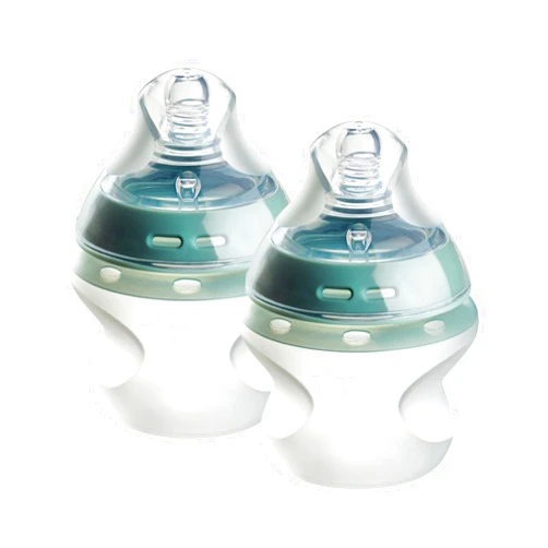 Tommee Tippee Natural Start Anti Colic BPA Free Silicone Baby Bottles, 5oz, Newborn 0+ Months, Silicone Feels Like Mother's Skin, Slow Flow Breast-Like Teat, Pack of 2