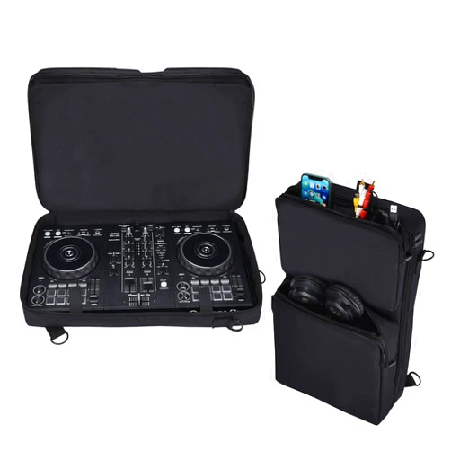 Growalleter Carrying Case for Pioneer DDJ-200/DDJ-FLX4/DDJ-400/DDJ-SB3 or Roland DJ-202 DJ Controller, Travel Protective Bag with Accessory Storage and Adjustable Shoulder Strap