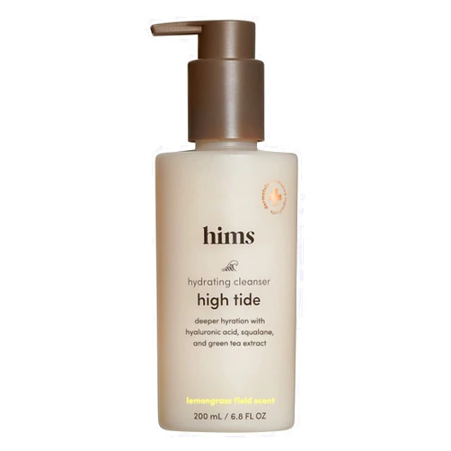 HIMS & HERS hims High Tide Hydrating Daily Cleanser for Men - Gentle Face Cleanser with Hyaluronic Acid, Squalane and Green Tea Extract - Lemongrass Field Scent