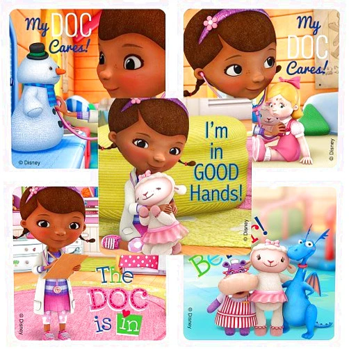 SmileMakers Doc McStuffins Patient Stickers Hypoallergenic, Latex Free