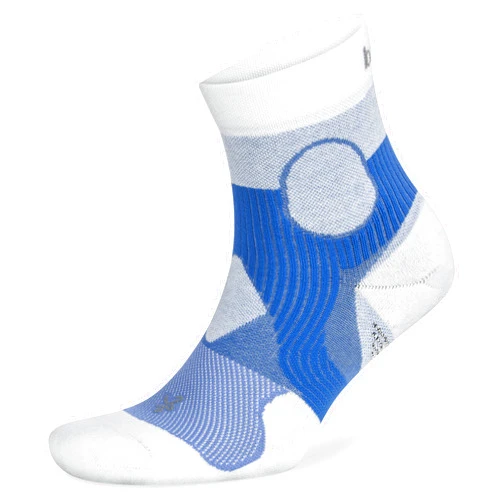 Balega Athletic Running Support Quarter Socks for Men and Women (1 Pair) Blue/White Medium