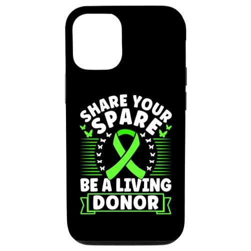 Organd Donor Awareness Transplant Receiver JM0 iPhone 12/12 Pro Organ Donation Green Ribbon Share Your SpareBe A Living Case