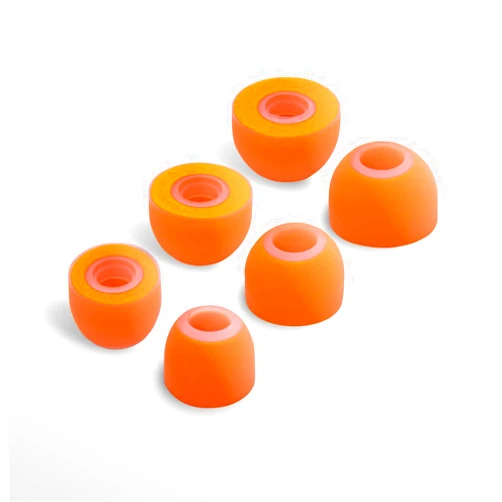 SYMBIO W New Improved Ear Tips Hybrid Design: Soft Memory Foam Core and Outside Silicone. Comfortable Fit & Longer Life - 3 Pairs (Medium, Large, XL)