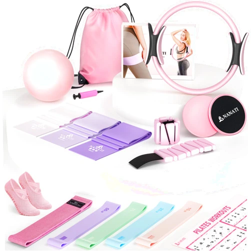 NANATI Pilates Kit, Home Pilates Workout Kit for Women, Pilates Equipment with 14.5