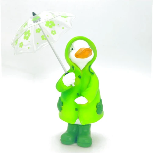 Etlemonde Umbrella Duck Statue Home Decor Funny Lucky Duck Figurine Cute Ducks Statue Umbrella Decorative Resin Duck Statue Umbrella Statue Cute Decorative Duck Decoration Gifts
