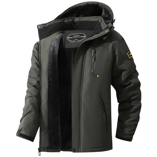 MAOYSSEN Men's Ski Jacket Warm Winter Snow Coat Waterproof Mountain Windbreaker Snowboarding Jacket Hooded for Hiking Traval