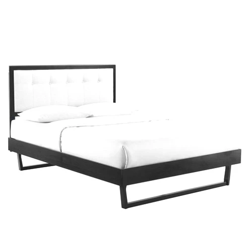 Ergode Willow Tufted Wood Twin Platform Bed | Contemporary Charm | Mid-Century Design | Durable Construction | No Box Spring Needed | Suitable for Various Mattress Types | 601 lbs Weight Capacity