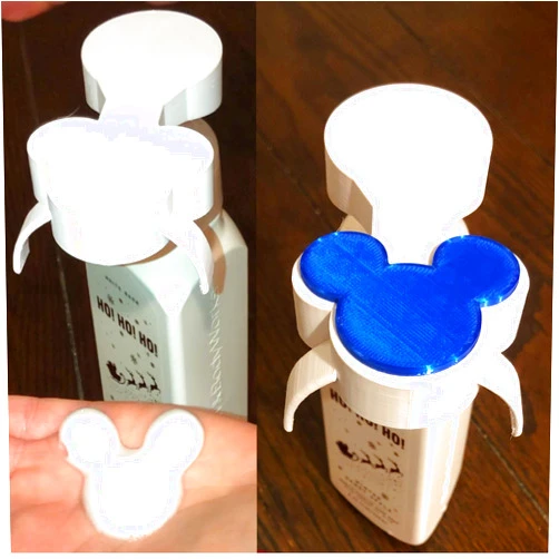 RSVP Custom Creations Mouse Head Shape 3D Printed Foam Hand Soap Wash Dispenser Adapter Attachment- Choice of Accent Mouse Head Color