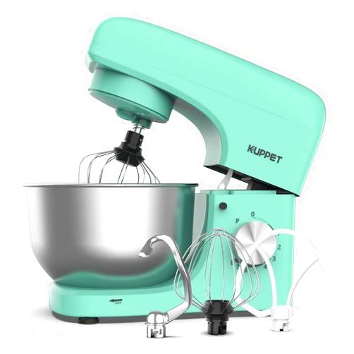 KUPPET Stand Mixer, 8-Speed Tilt-Head Electric Food Stand Mixer with Dough Hook, Wire Whip & Beater, Pouring Shield, 4.7QT Stainless Steel Bowl - Green