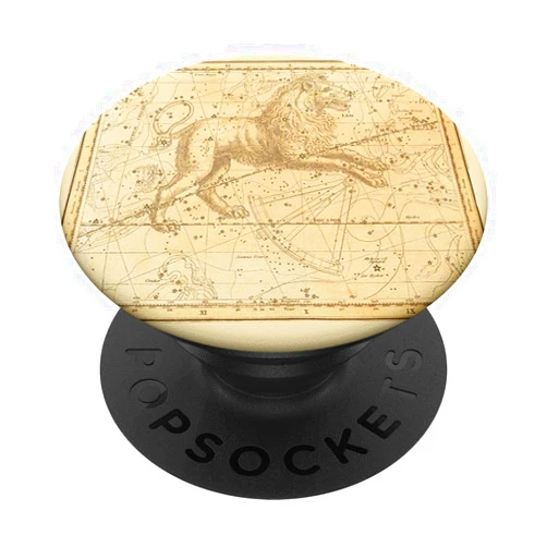 InGENIUS Horoscope Star Map Astrology Zodiac Sign Leo Zodiac Sign Lion Horoscope Astrology Star Map PopSockets Swappable PopGrip