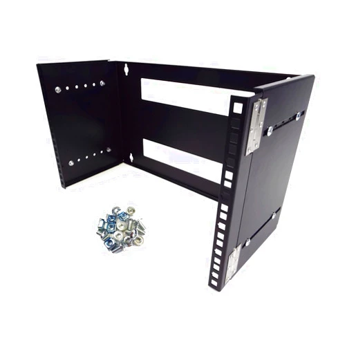 CNAweb 6U 19-Inch Hinged Extendable Wall Mount Bracket Network Equipment Rack - Black