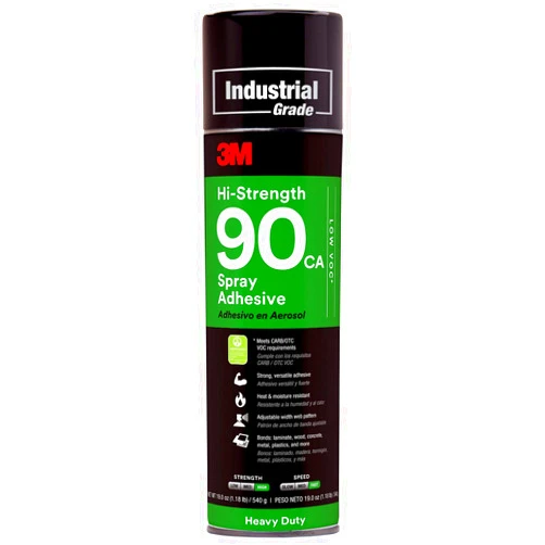 3M Hi-Strength 90 Spray Adhesive, Permanent, Bonds Laminate, Wood, Concrete, Metal, Plastic