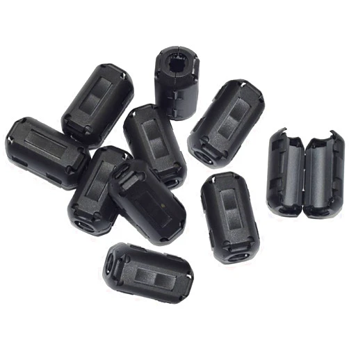 JDYYICZ [Pack of 10] Clip-on Ferrite Core Ring Bead Anti-Interference High-Frequency Filter RFI EMI Noise Suppressor Cable Clip (13mm Inner Diameter)