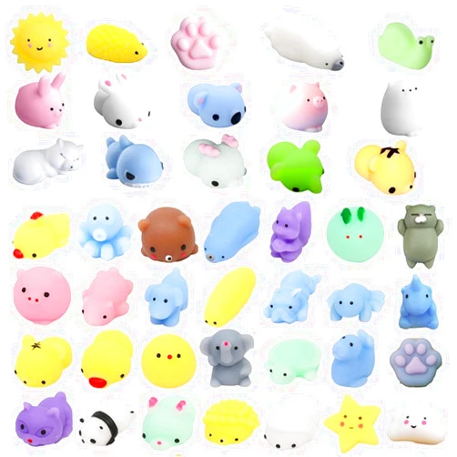 Neec Mochi Squishy Toys, 32PCS Random Mini Squishy Animals Toys Squishies Pack, Squishy Fidget Toys Party Favor Toys for Kids, Birthday Gifts Squishy Animals Stress Relief Toys for Boys & Girls