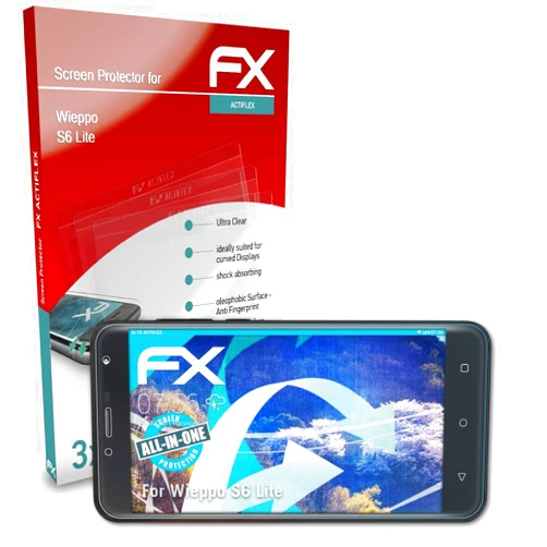 AtFoliX Screen Protector compatible with Wieppo S6 Lite Protector Film, ultra clear and flexible FX Screen Protection Film (3X)