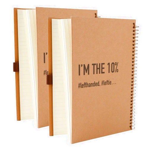 King Mills Left Handed Notebooks College Ruled, 160 Pages 1 Subject, Hard Cover Lefty Notebooks. Ideal Gifts for Left Handed People. Size 8.5