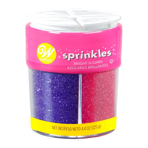 Wilton Bright Multicolored Sugar Sprinkles, 4-Colors Sanding Sugar for Desserts, 4.4 oz.